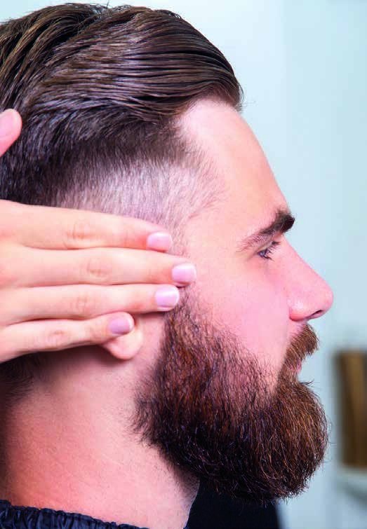 Designer men cut met fade en baard